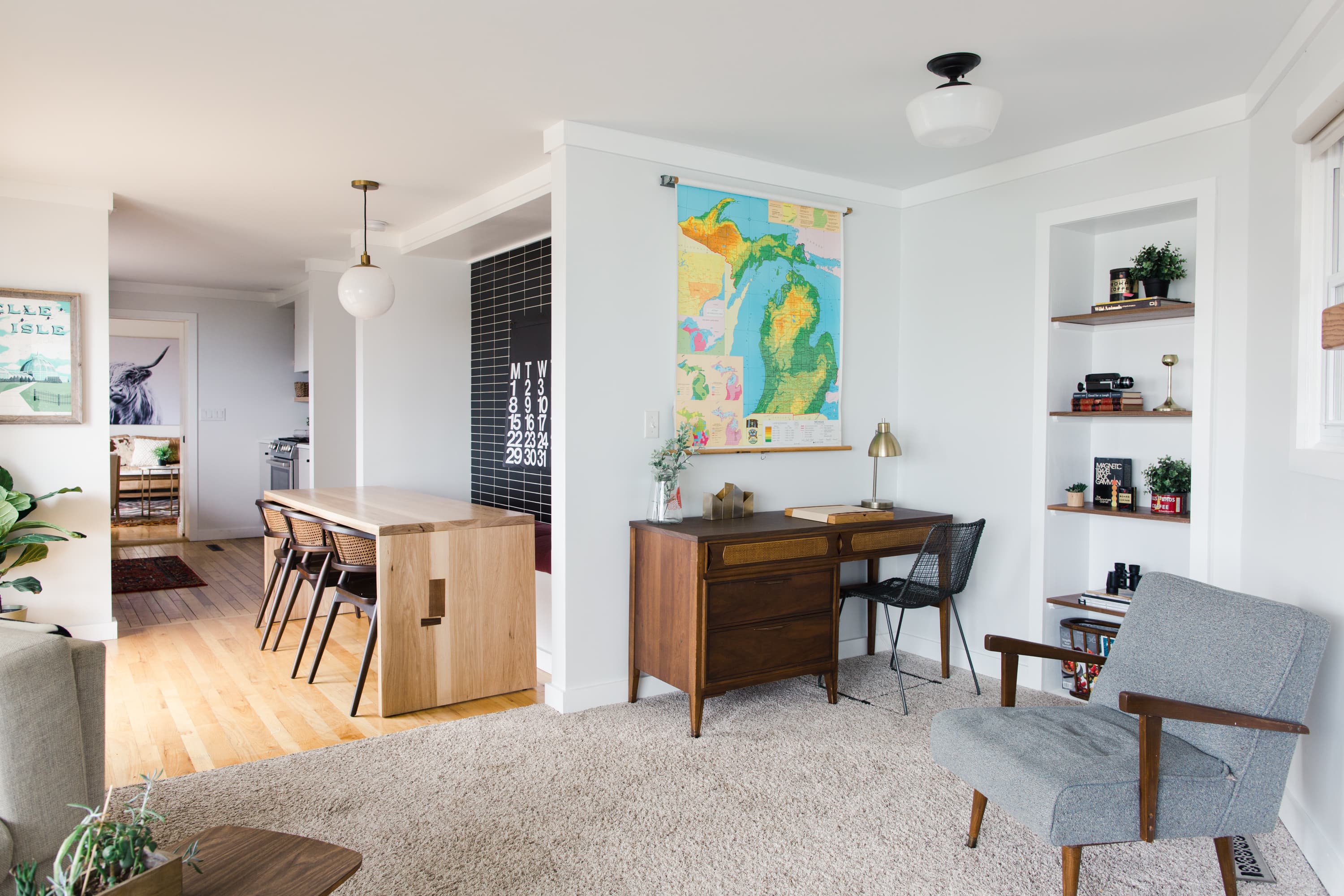 wfh desk in living room